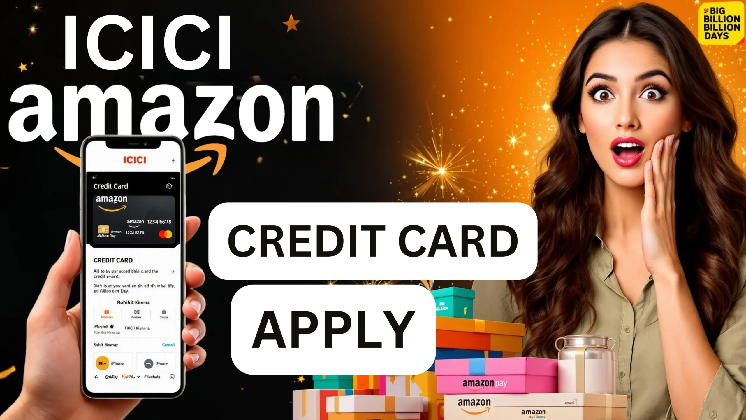 Amazon Pay ICICI Bank Credit Card Kaise Apply Karen : ऑनलाइन शॉपिंग करने पर हर बार 5% कैशबैक और Amazon Prime Membership मुफ्त | Lifetime Free Credit Card